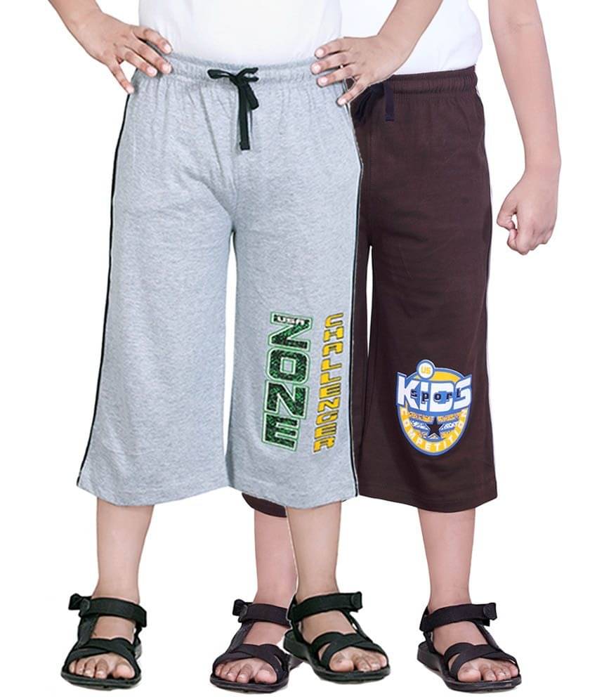     			Dongli Pack of 2 Cotton Three-Fourth For Boys ( Multi Color )