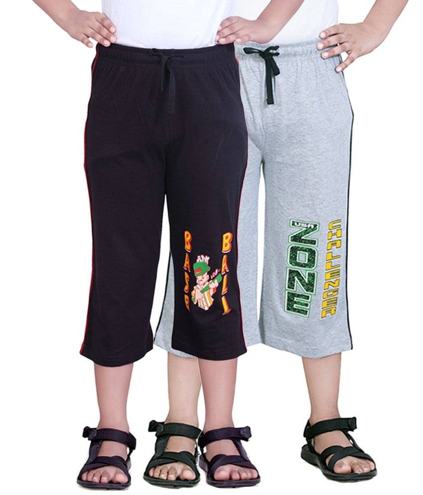     			Dongli Pack of 2 Cotton Three-Fourth For Boys ( Multicolor )