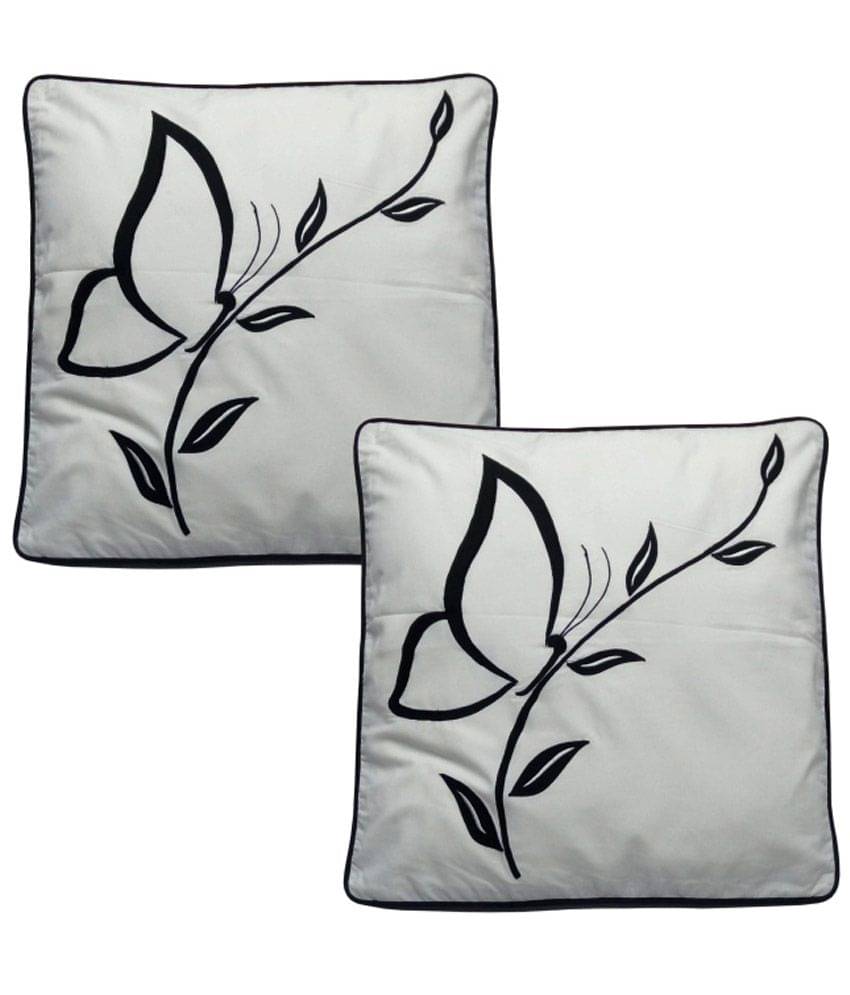 Hugs'n'Rugs Set of 2 Cotton Cushion Covers 40X40 cm (16X16) Hugs'n'Rugs Set of 2 Cotton Cushion Covers 40X40 cm (16X16)