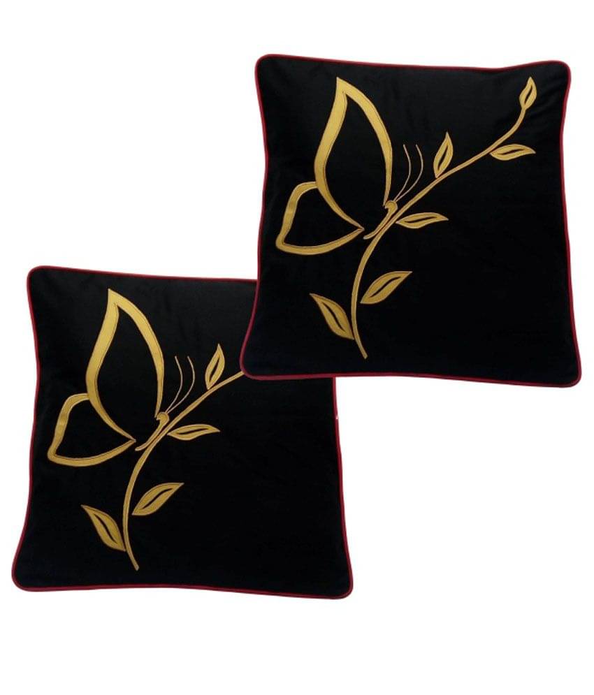     			Hugs'n'Rugs Set of 2 Cotton Cushion Covers 40X40 cm (16X16)