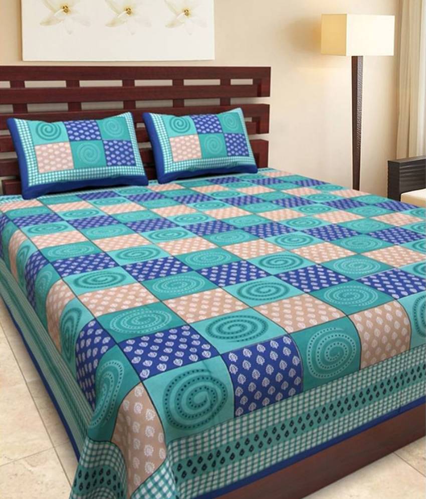     			Uniqchoice Cotton King Bedsheet ( Multi )