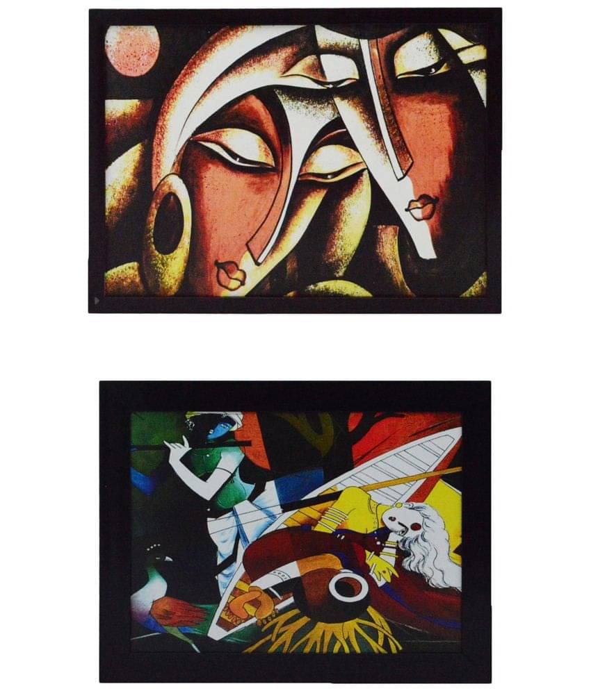 eCraftIndia Superb Multicoloured Pack of 2 Framed UV Art Print Paintings eCraftIndia Superb Multicoloured Pack of 2 Framed UV Art Print Paintings