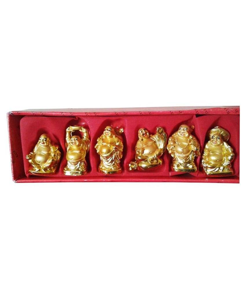 Agrasen International Glossy Polypropylene (PP) Laughing Buddha Set of 6 Agrasen International Glossy Polypropylene (PP) Laughing Buddha Set of 6