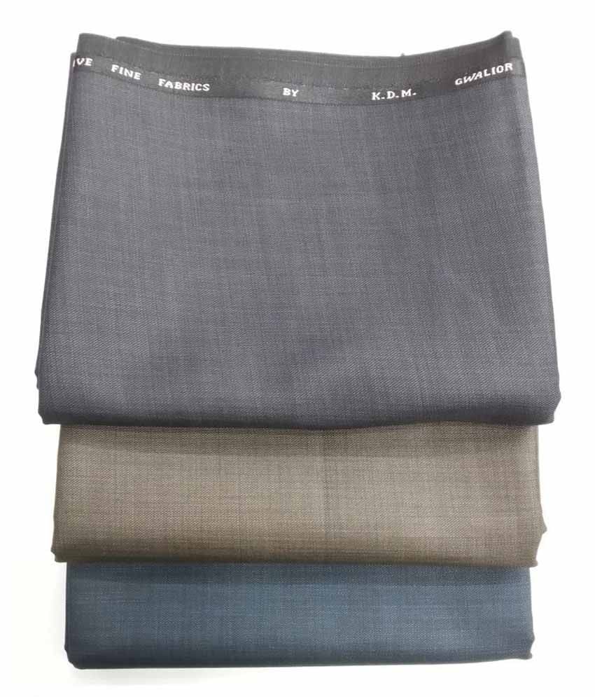     			Gwalior Multicolour Poly Viscose Unstitched Pant Piece Pack Of 3
