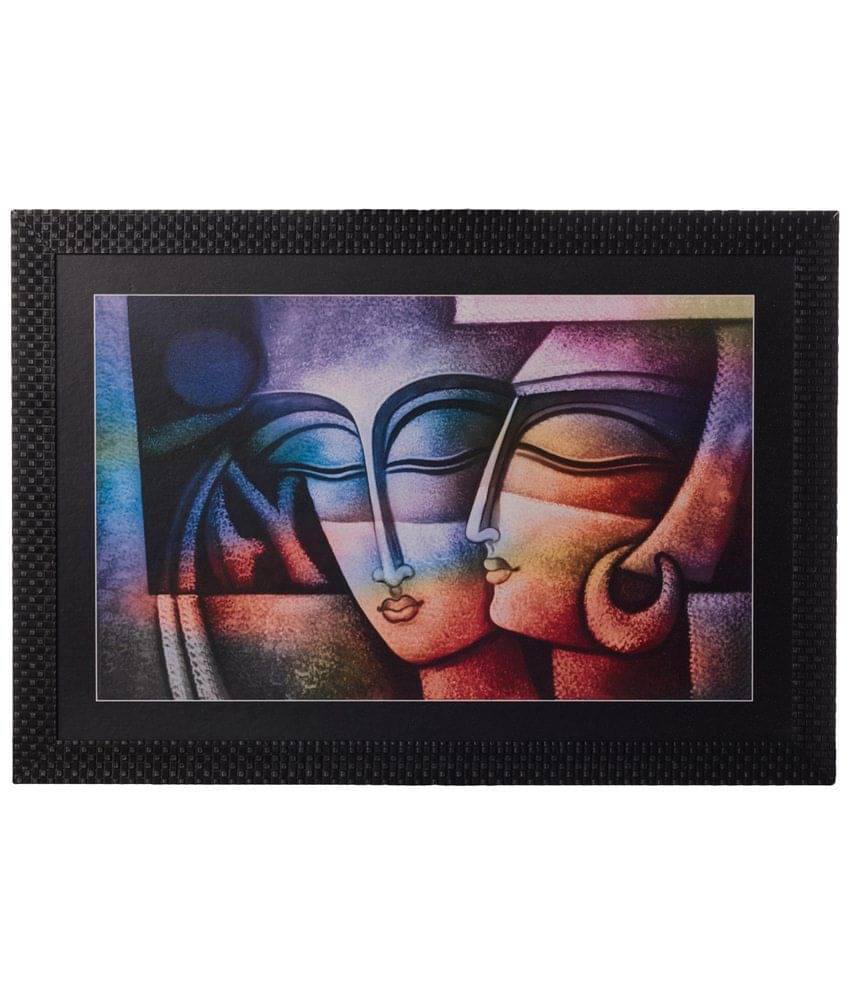 eCraftIndia Multicoloured Radha Krishna Satin Matt Texture Framed Wall Art eCraftIndia Multicoloured Radha Krishna Satin Matt Texture Framed Wall Art