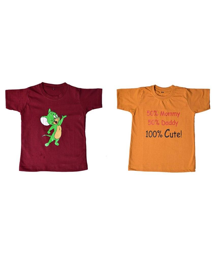    			British Terminal Pack of 2 Boys Cotton T-Shirt ( Pink )