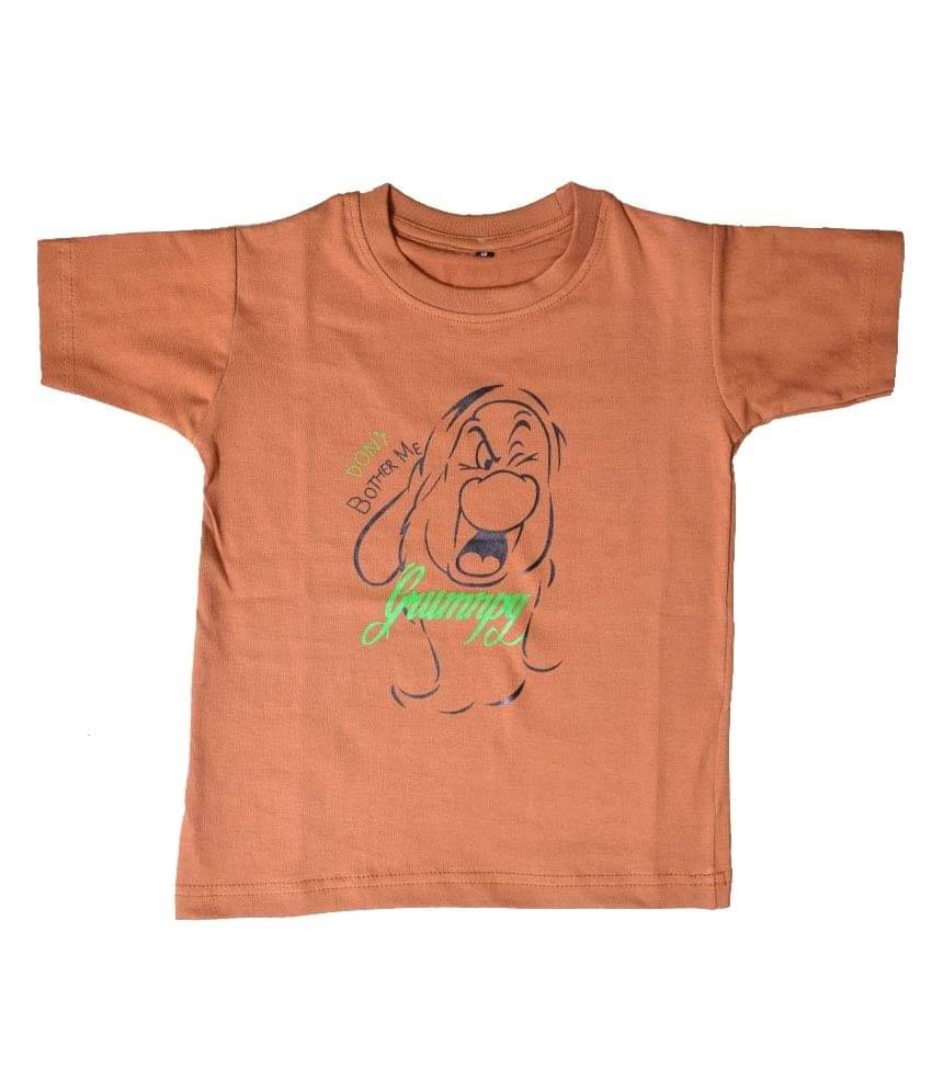 British Terminal Pack of 1 Boys Cotton T-Shirt ( Brown ) British Terminal Pack of 1 Boys Cotton T-Shirt ( Brown )