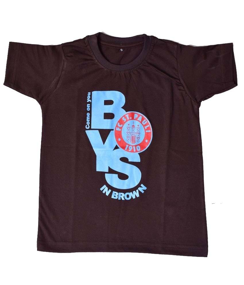     			British Terminal Pack of 1 Boys Cotton Polo T-Shirt ( Brown )
