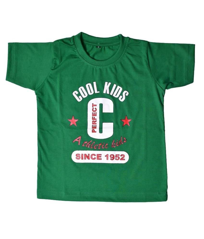     			British Terminal Pack of 1 Boys Cotton T-Shirt ( Green )