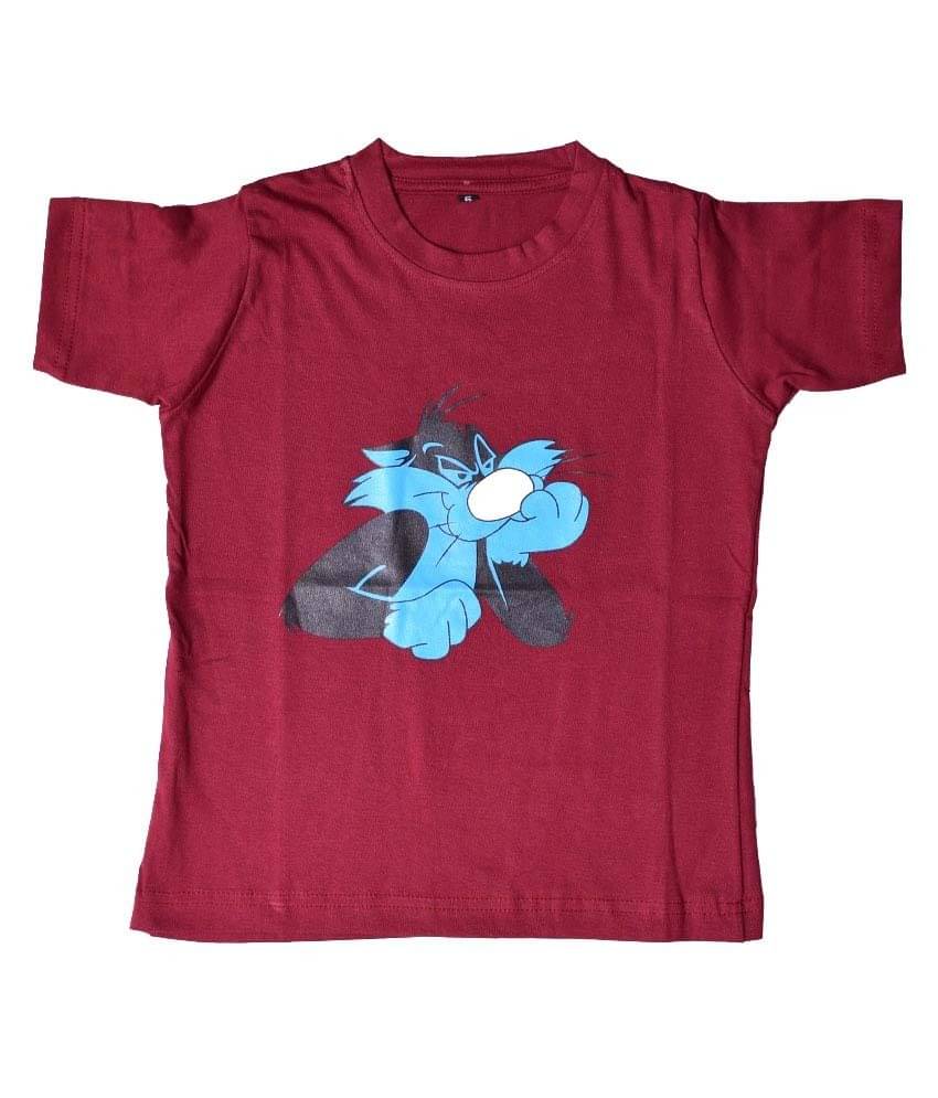     			British Terminal Pack of 1 Boys Cotton T-Shirt ( Maroon )