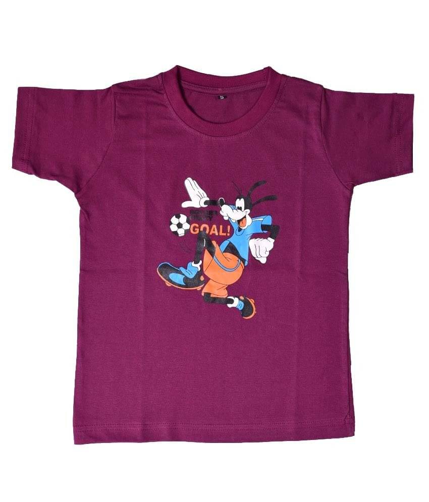     			British Terminal Pack of 5 Boys Cotton T-Shirt ( Purple )