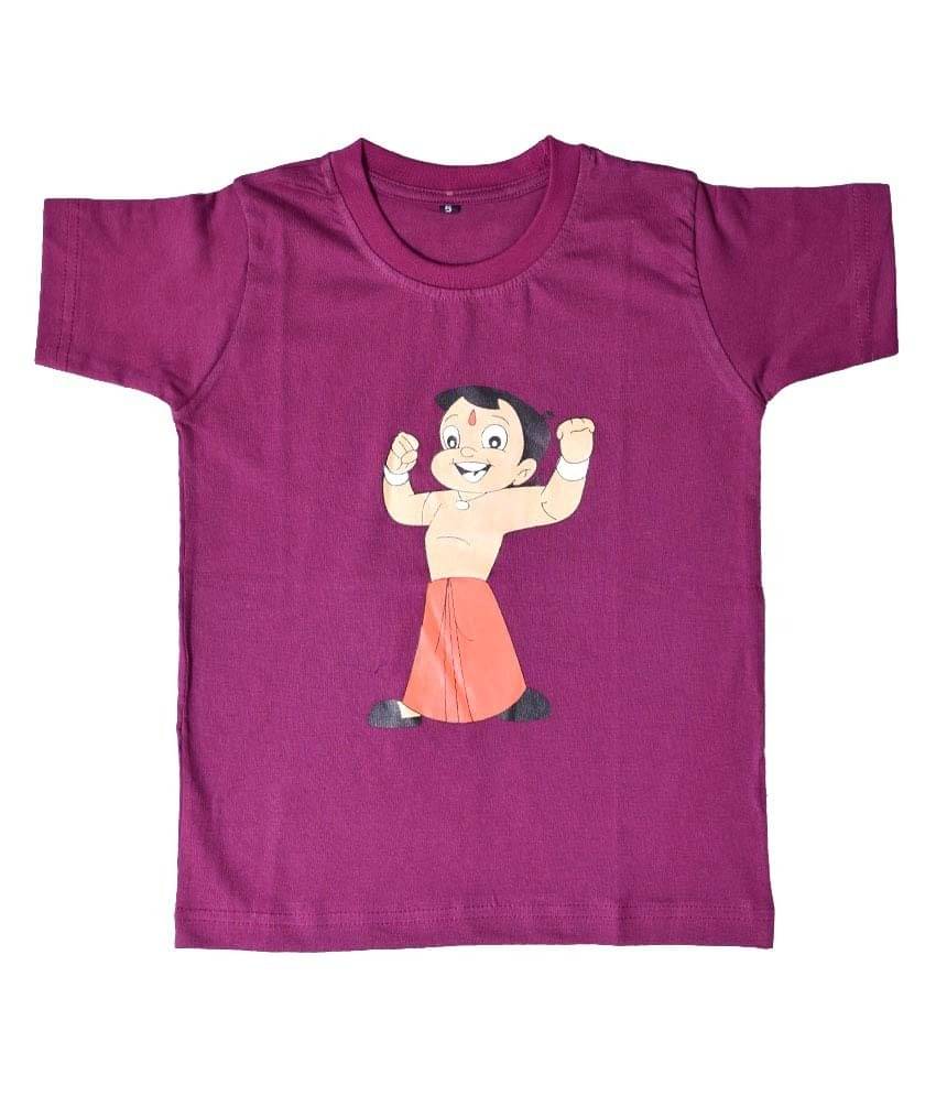     			British Terminal Pack of 3 Boys Cotton T-Shirt ( Purple )