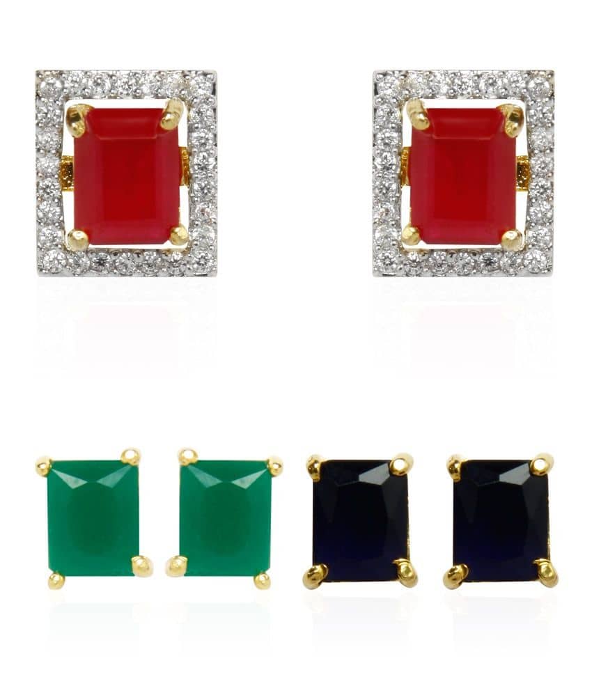 Youbella Multicolour Alloy Stud Earrings - Earrings | Buy online on ZillyBuy