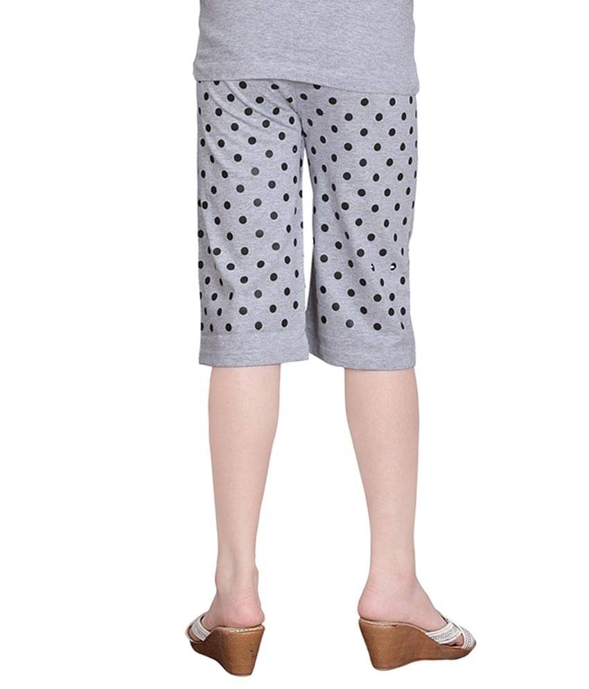     			Sini Mini Pack of 2 Girls Cotton Capris ( Multi )