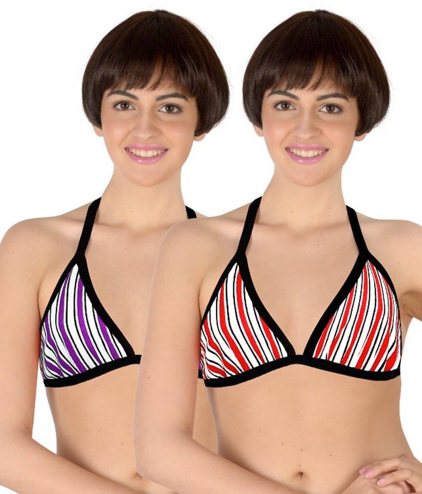 Selfcare Multi Color Cotton T-Shirt Bra Bra Pack of 2 Selfcare Multi Color Cotton T-Shirt Bra Bra Pack of 2