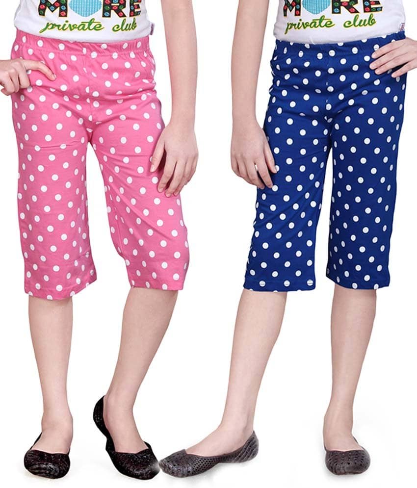 Sini Mini Pack of 2 Girls Cotton Capris ( )