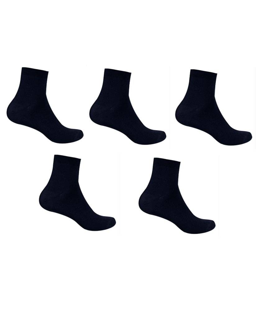     			Galaxy Shoes Navy Formal Ankle Length Socks For Men - Pack of 5 Pairs