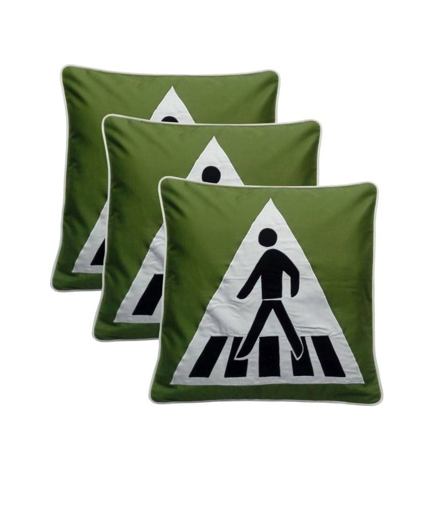 Hugs'n'Rugs Multicolour Embroidery Cotton Cushion Cover - Set Of 3     			Hugs'n'Rugs Multicolour Embroidery Cotton Cushion Cover - Set Of 3