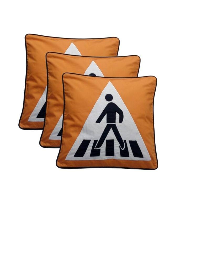 Hugs'n'Rugs Multicolour Embroidery Cotton Cushion Cover - Set Of 3 Hugs'n'Rugs Multicolour Embroidery Cotton Cushion Cover - Set Of 3