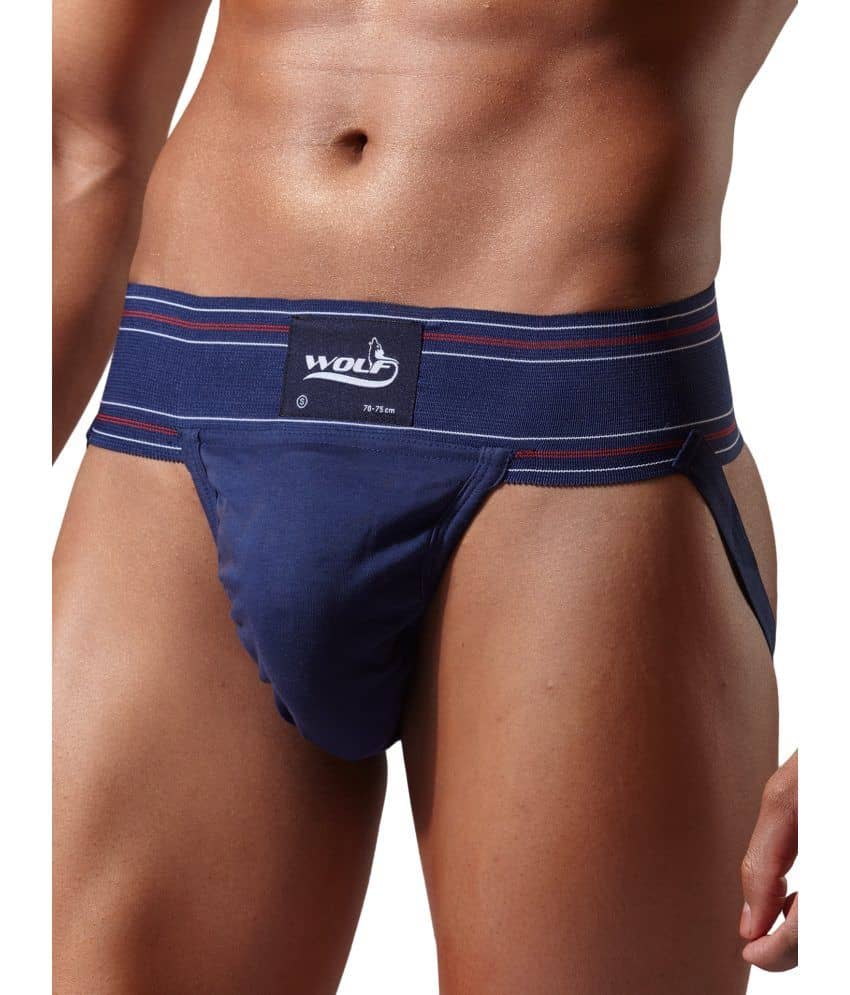 Wolf Navy Blue Athletic Gym Supporter - Sports and Fitness Equipment | Buy online on ZillyBuy