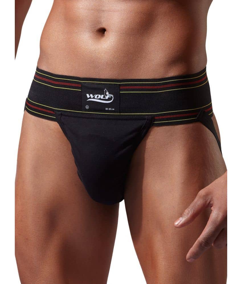 Wolf Black Athletic Gym Supporter - Sports and Fitness Equipment | Buy online on ZillyBuy