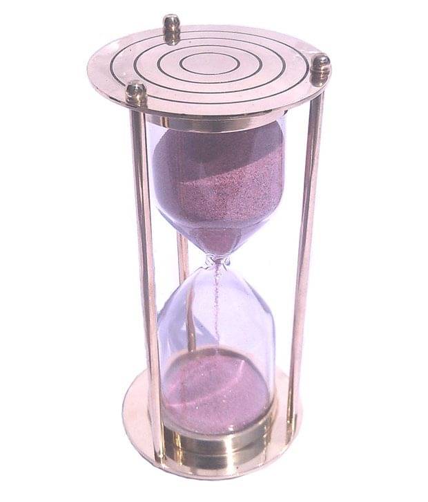     			TAJ Ring Enterprises Brass Sand Timer - Yellow