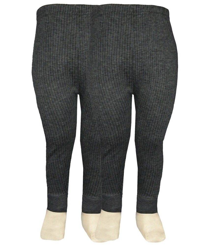Selfcare Gray Viscose Thermals Pyjama - Set Of 2 Selfcare Gray Viscose Thermals Pyjama - Set Of 2