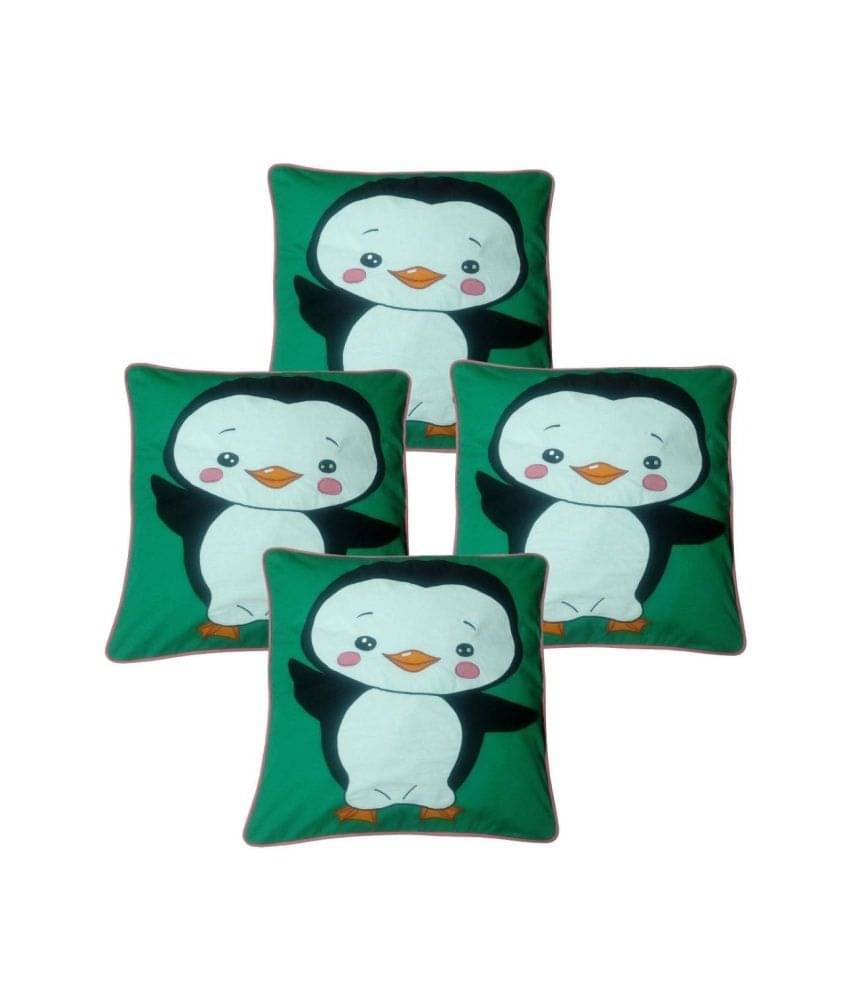 Hugs'n'Rugs Multi Embroidery Cotton Cushion Cover - Pack Of 4 Hugs'n'Rugs Multi Embroidery Cotton Cushion Cover - Pack Of 4