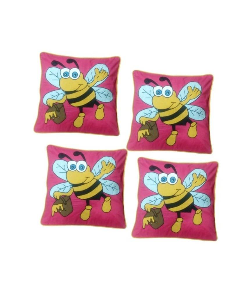 Hugs'n'Rugs Multi Embroidery Cotton Cushion Cover - Pack Of 4 Hugs'n'Rugs Multi Embroidery Cotton Cushion Cover - Pack Of 4