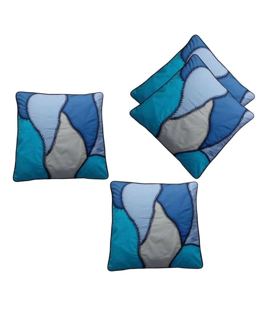     			Hugs'n'Rugs Multi Embroidery Cotton Cushion Cover - Pack Of 4