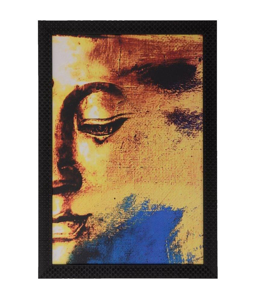    			eCraftIndia Multicoloured Abstract Buddha Framed Wall Art