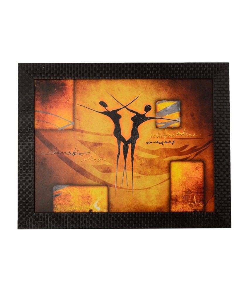 eCraftIndia Multicoloured Abstract Dance Scene Framed Wall Art eCraftIndia Multicoloured Abstract Dance Scene Framed Wall Art