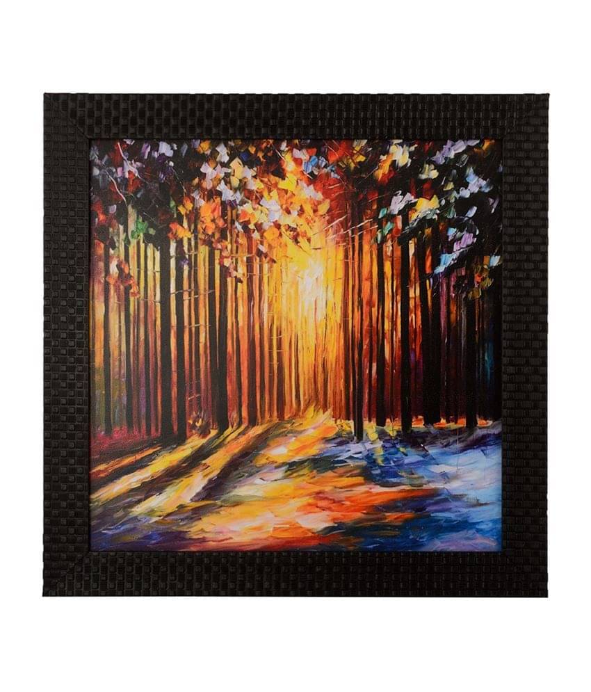eCraftIndia Multicoloured Leaf View in Sunlight Framed UV Wall Art eCraftIndia Multicoloured Leaf View in Sunlight Framed UV Wall Art
