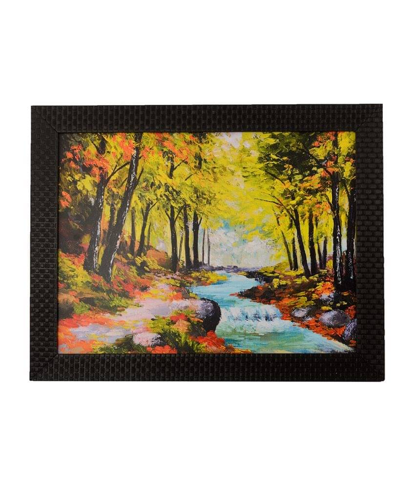 eCraftIndia Multicoloured River View Framed Wall Art eCraftIndia Multicoloured River View Framed Wall Art
