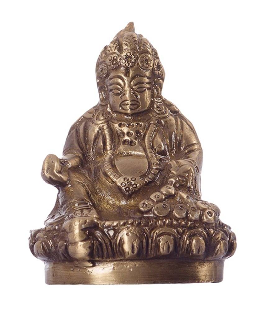     			eCraftIndia Gold-Toned Antique Finish Handcrafted Brass Lord Kuber