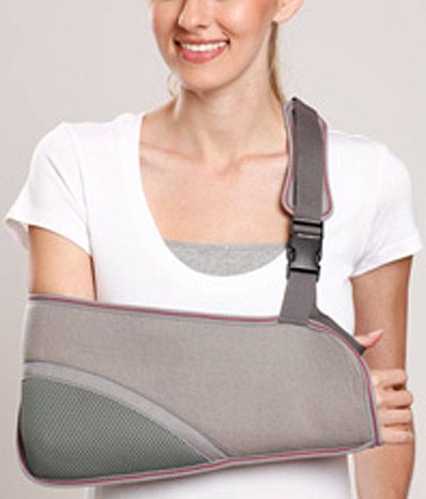 Tynor Pouch Arm Sling Tropical, Grey, Child, 1 Unit     			Tynor Pouch Arm Sling Tropical, Grey, Child, 1 Unit