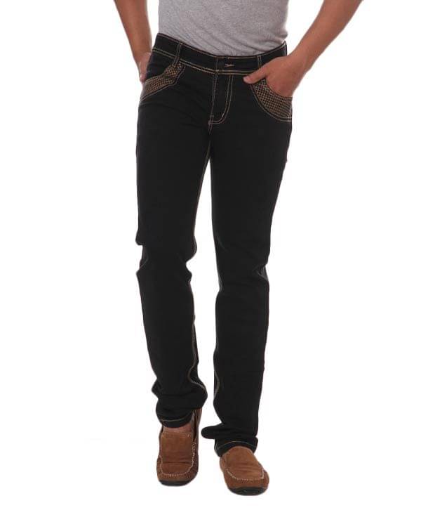     			British Terminal Slim Fit Washed Men's Jeans - Black ( Pack of 1 )