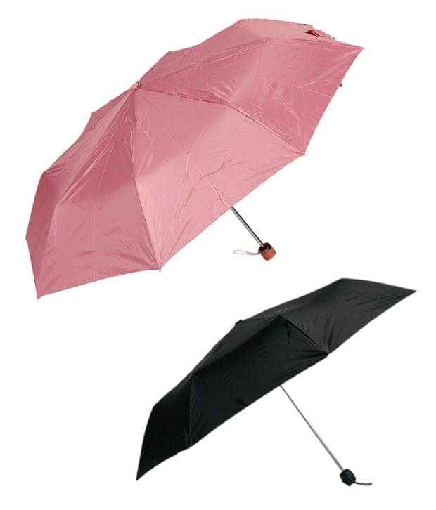Bizarro.in Stylish Black & Peach Umbrellas Combo Bizarro.in Stylish Black & Peach Umbrellas Combo
