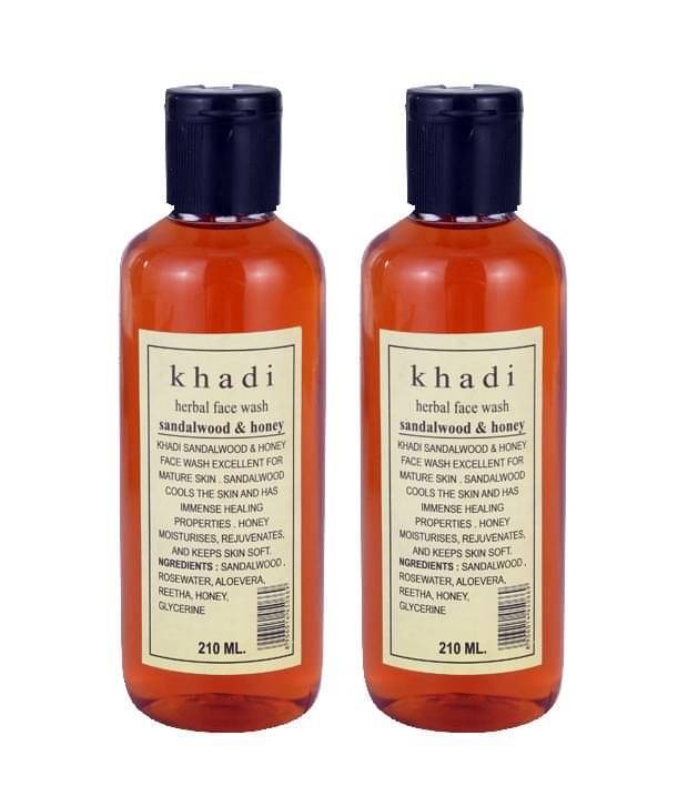 Khadi Sandal & Honey Herbal Face Wash (Twin Pack) 210Ml Khadi Sandal & Honey Herbal Face Wash (Twin Pack) 210Ml