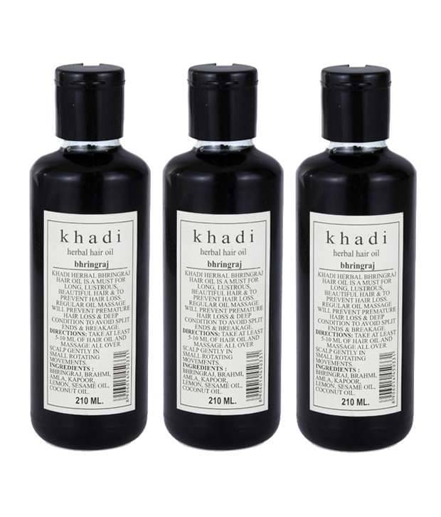     			Khadi Bhringraj Hair Oil (Tripack)  210Ml