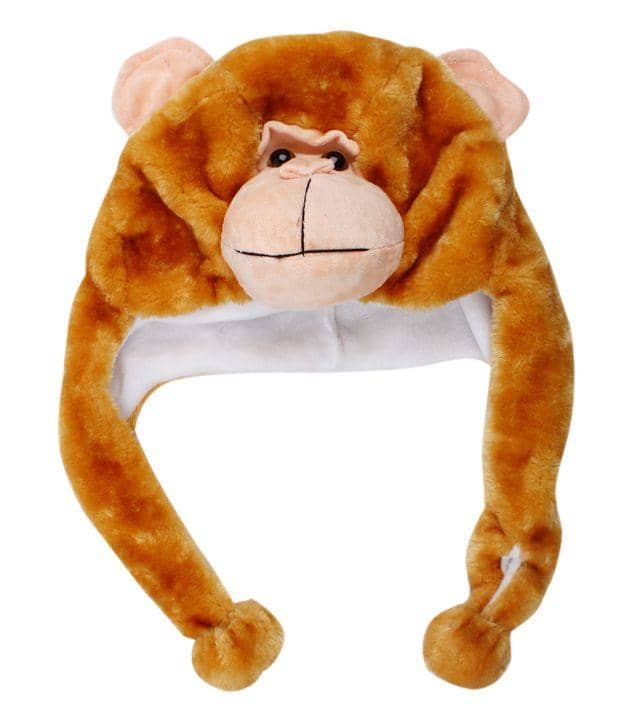 Bizarro.in Brown Monkey Shaped Woollen Cap