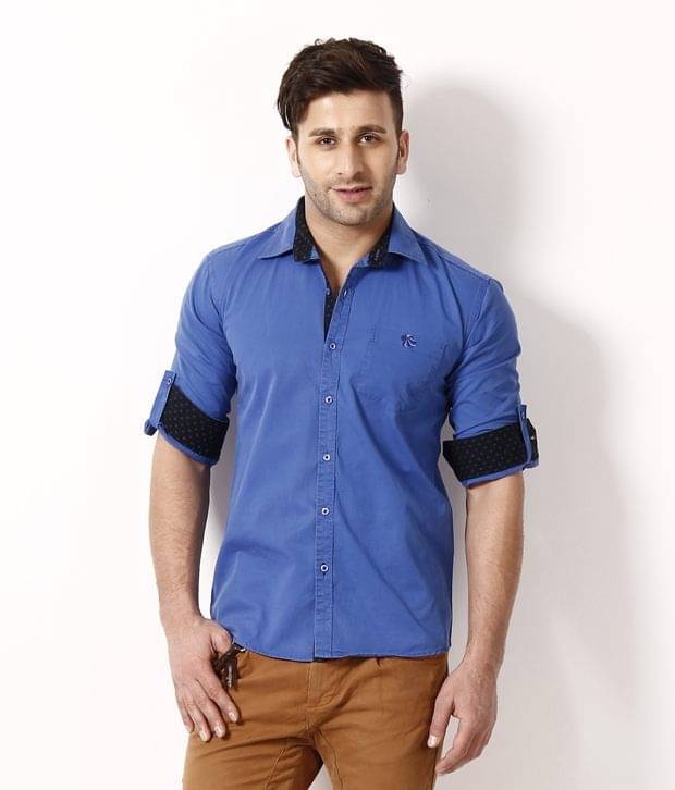 British Terminal Smart Blue Casual Shirt British Terminal Smart Blue Casual Shirt