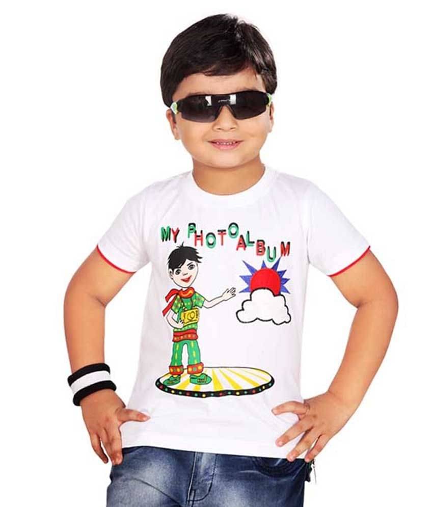     			Dongli Pack of 1 Boys Cotton T-Shirt ( White )
