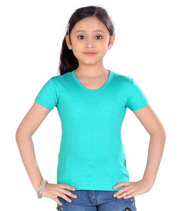 Sini Mini Pack of 1 Girls 100% Cotton Tops ( Blue )