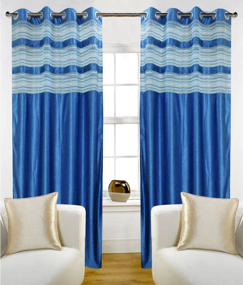 Home Candy Eyelet Fancy Polyester Set of 2 Door Curtain Set Home Candy Eyelet Fancy Polyester Set of 2 Door Curtain Set