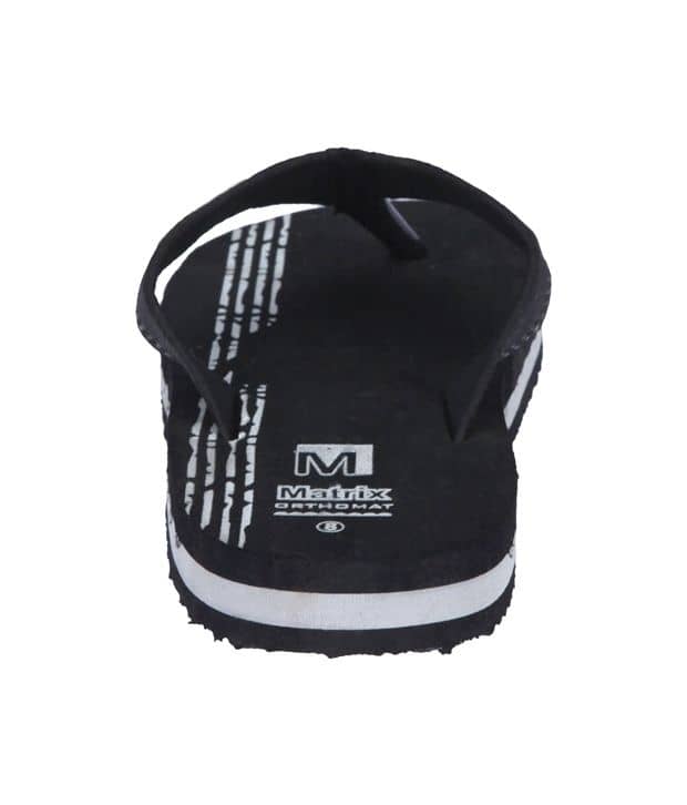 Matrix Black Slippers Flip Flops