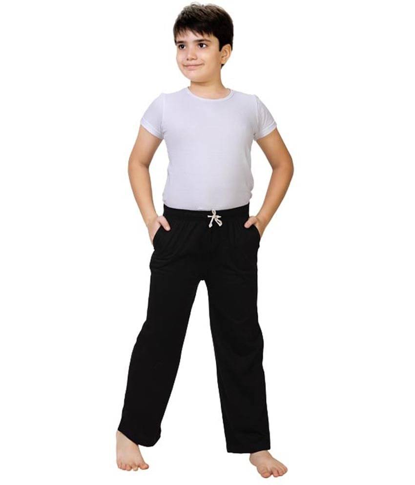     			Dongli Pack of 1 Boys Cotton Trackpant ( Black )
