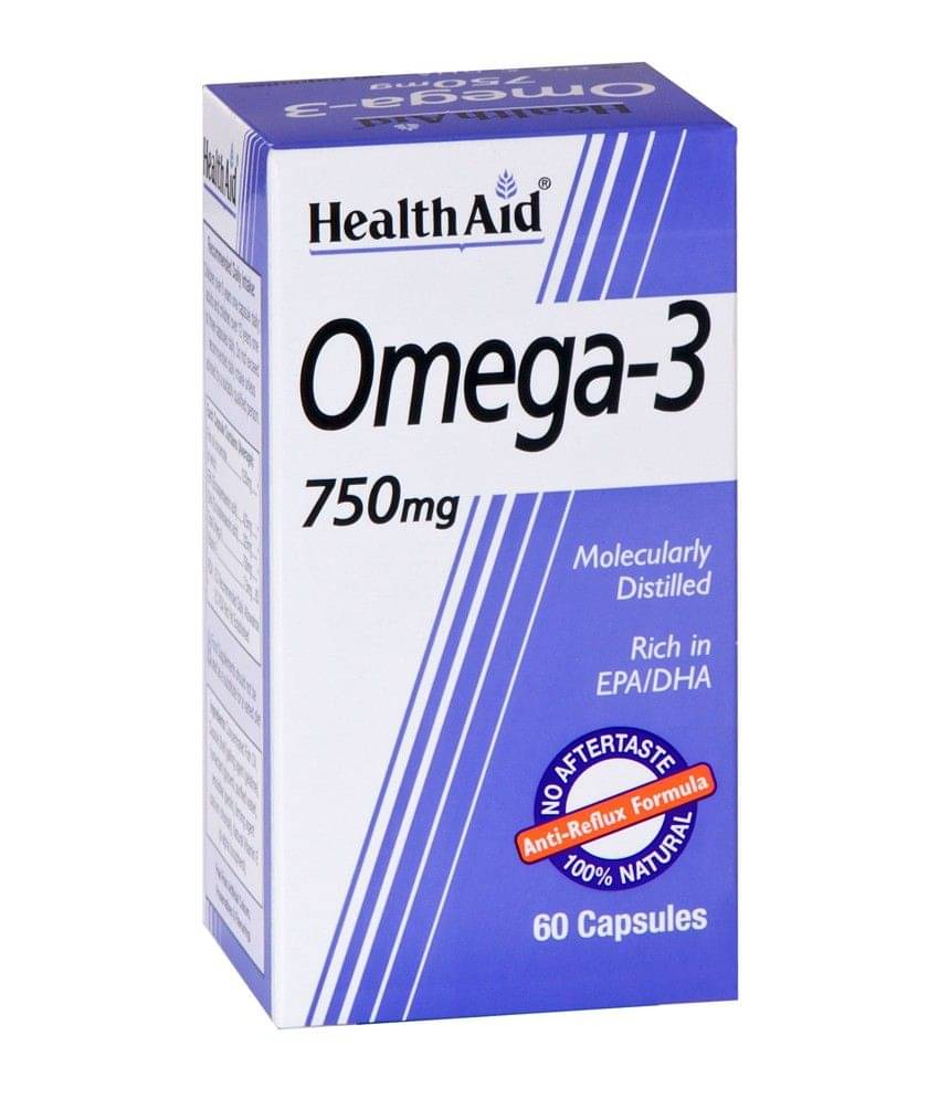    			HealthAid Omega 3 750mg (EPA 425mg, DHA 325mg)  - 60 Capsules