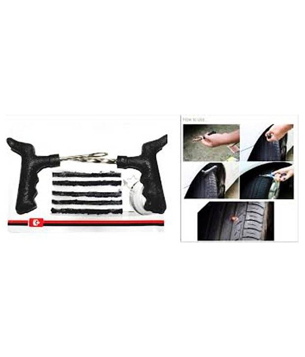     			Tubeless Tyre Puncture Repair Kit for Bikes & Cars