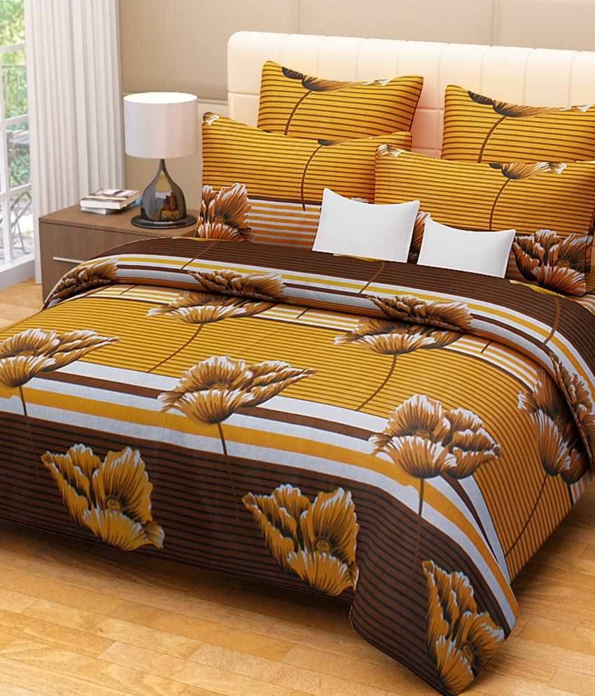     			Home Candy Cotton 1 Bedsheet with 2 Pillow Covers ( x )